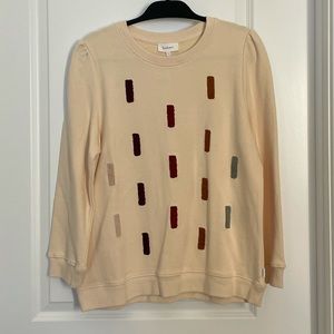 NWT Böhme color block balloon sleeve sweater